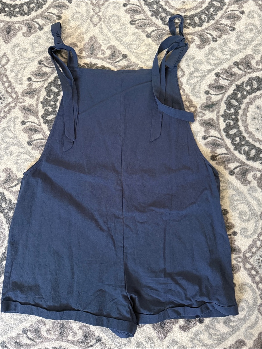 Navy Tie-Shoulder One Piece Romper
